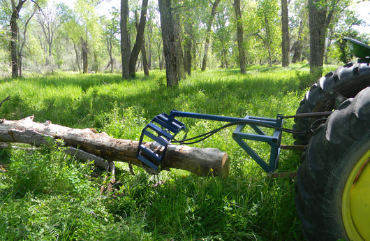 Plans to make hydraulic log grapple, tractor mounted